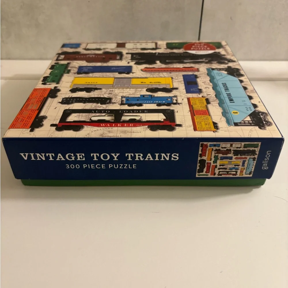 Galison Vintage Toy Trains Puzzle, 300 Pieces